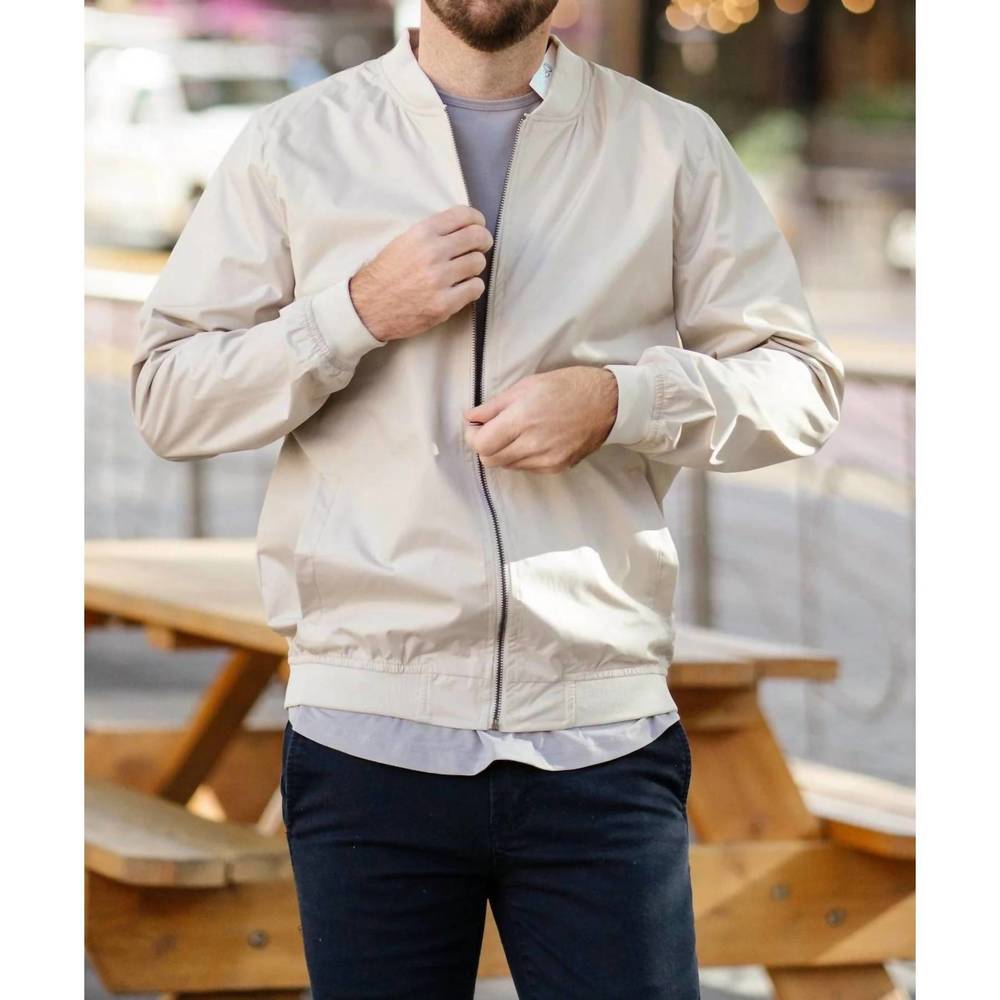 NEW SOULSTAR men's game mode bomber jacket in beige